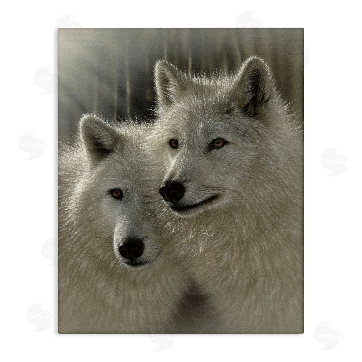 Collin Bogle Sunlit Soulmates Wolves Canvas Wall Art Print