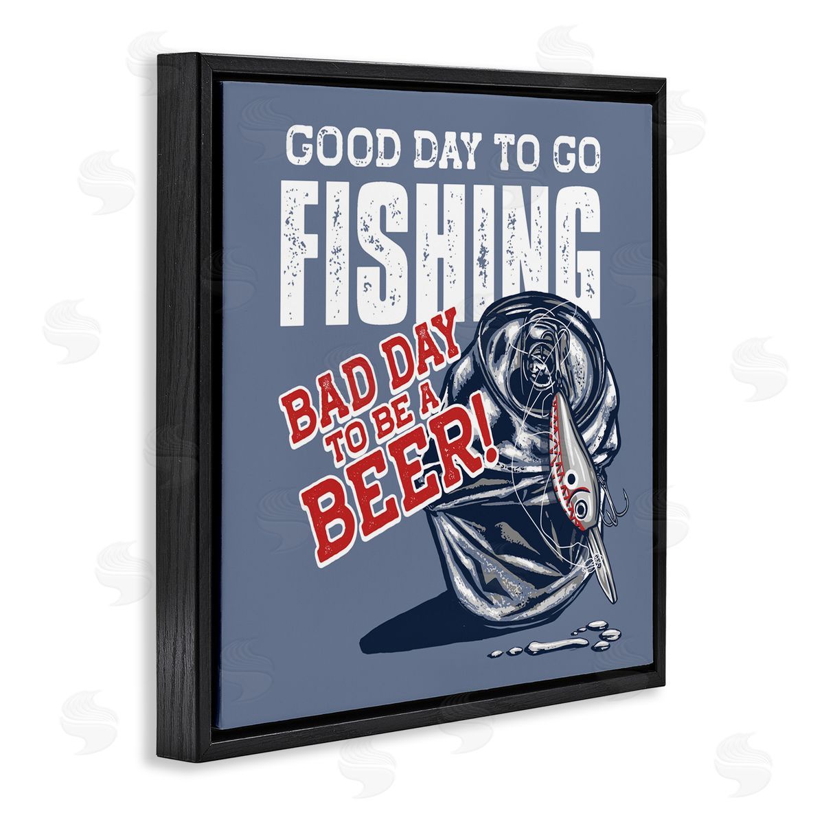 Jedco Brands, Inc. Good Day For Fishing & Beer Canvas Wall Art Print