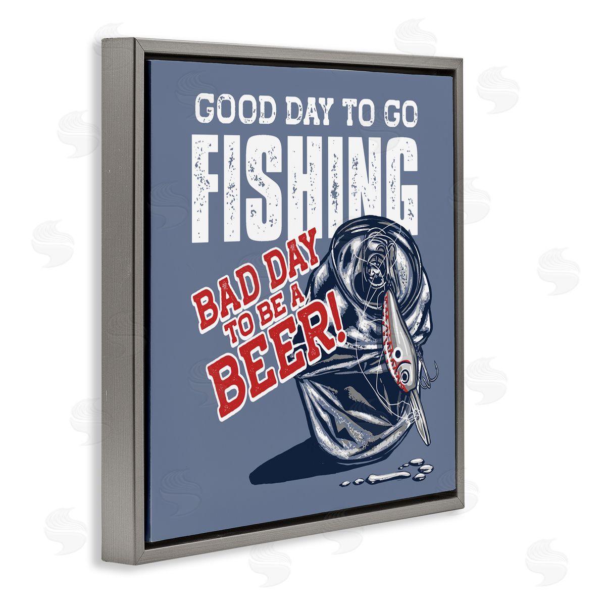 Jedco Brands, Inc. Good Day For Fishing & Beer Canvas Wall Art Print