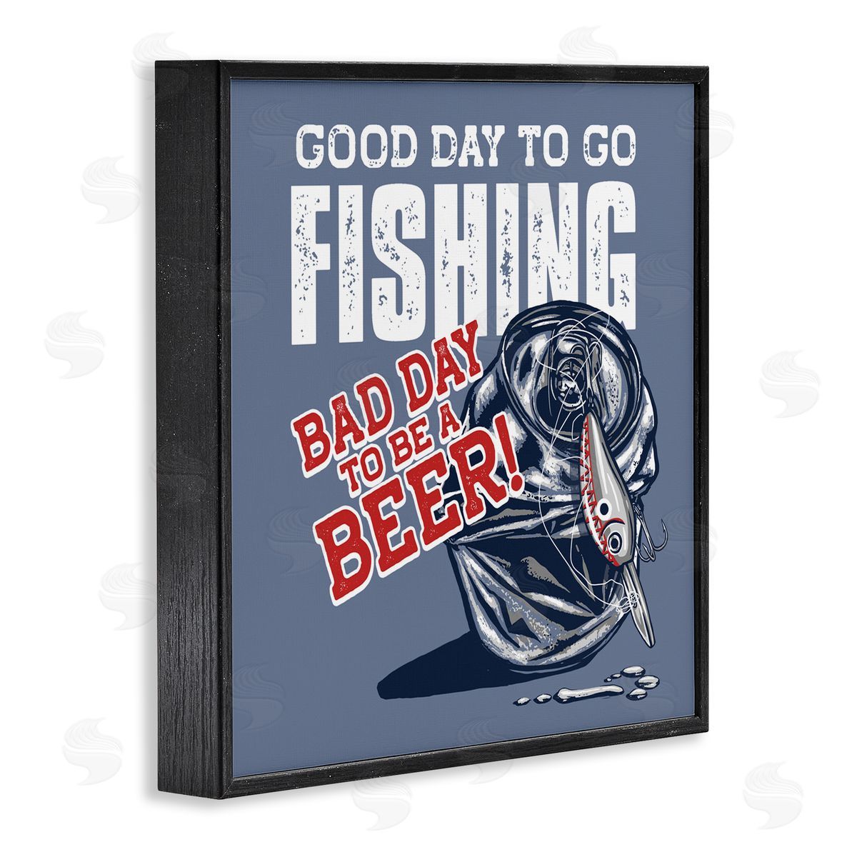 Jedco Brands, Inc. Good Day For Fishing & Beer Canvas Wall Art Print