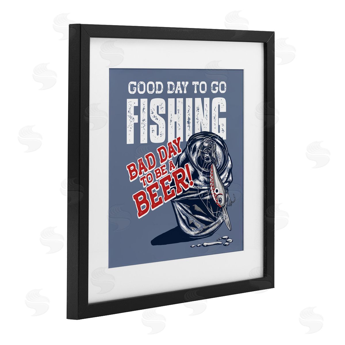 Jedco Brands, Inc. Good Day For Fishing & Beer Canvas Wall Art Print