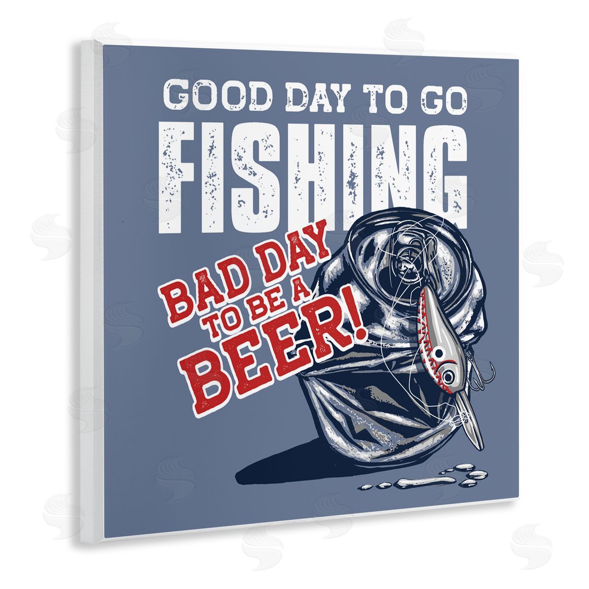Jedco Brands, Inc. Good Day For Fishing & Beer Canvas Wall Art Print