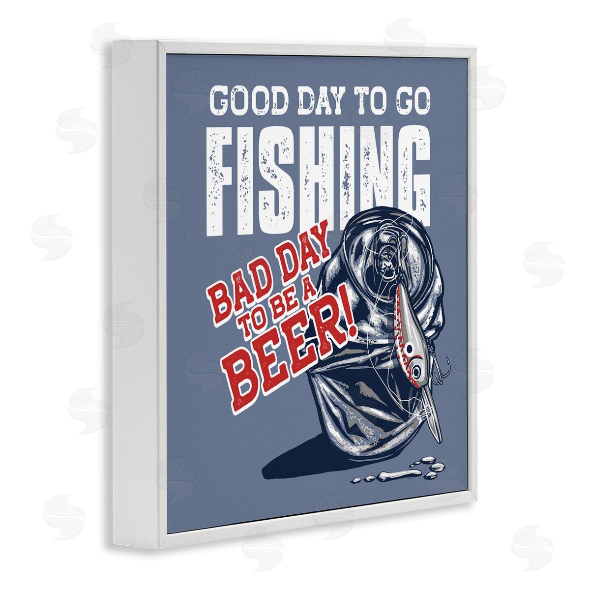 Jedco Brands, Inc. Good Day For Fishing & Beer Canvas Wall Art Print