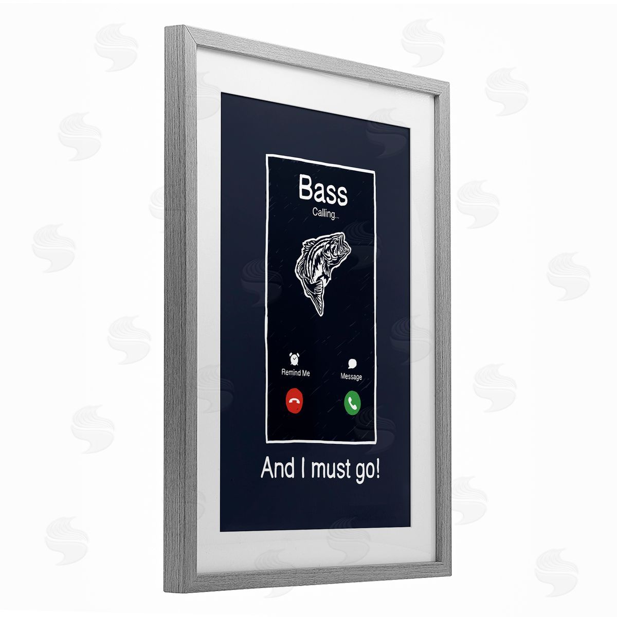 Jedco Brands, Inc. Bass Is Calling Must Go Canvas Wall Art Print