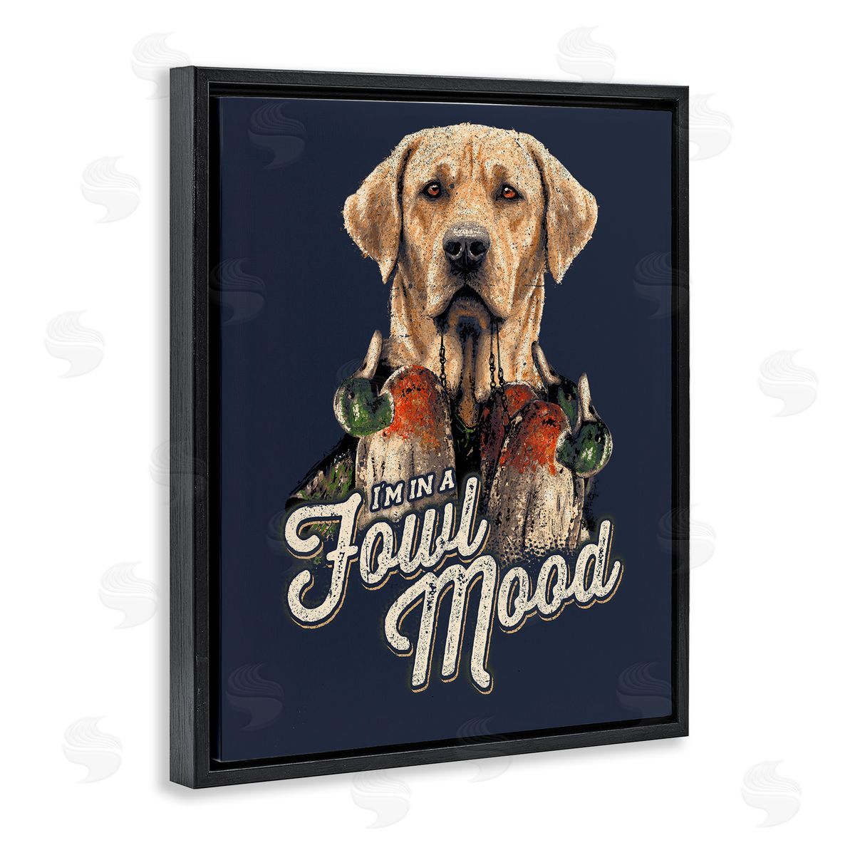 Jedco Brands, Inc. Fowl Mood Hunting Dog Canvas Wall Art Print