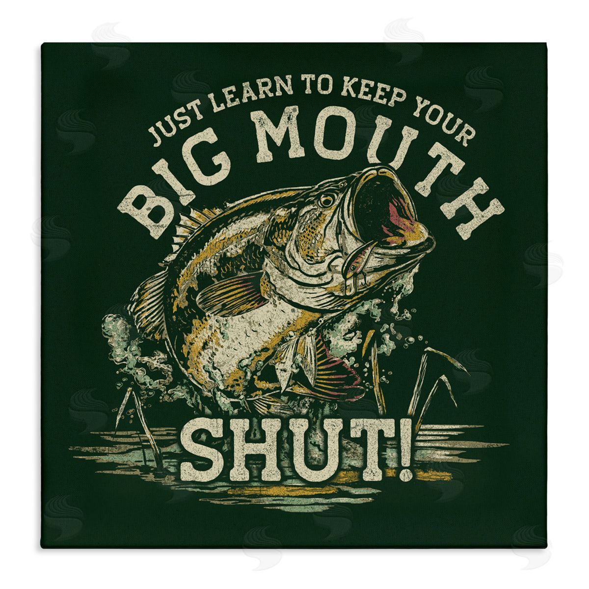 Jedco Brands, Inc. Keep Big Mouth Shut Canvas Wall Art Print