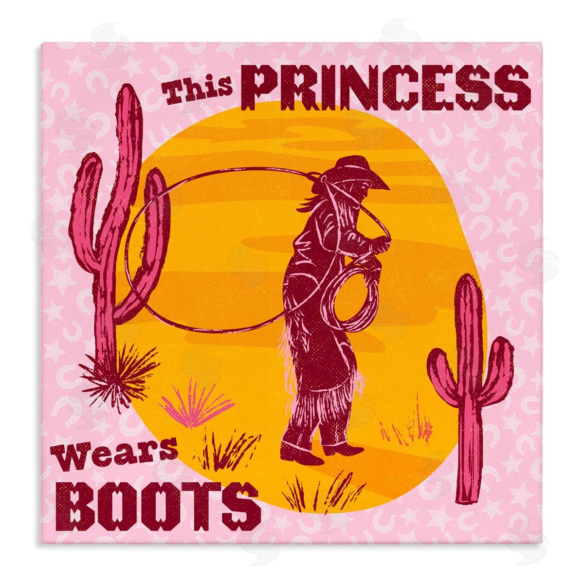 Diane Labombarbe This Princess Wears Boots Canvas Wall Art Print