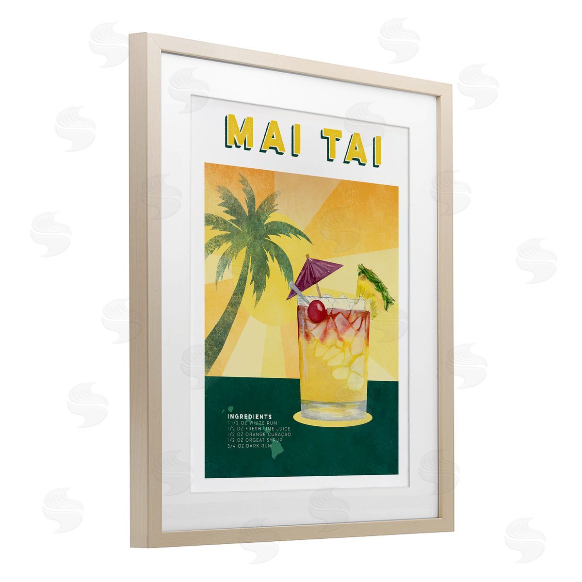 Brett Blumenthal Tropical Mai Tai Recipe Canvas Wall Art Print