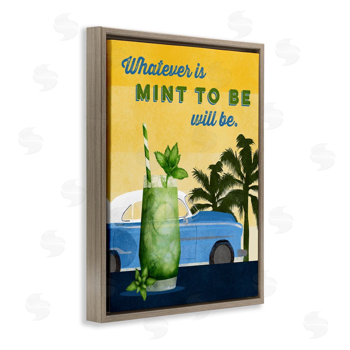 Brett Blumenthal Mint To Be Cocktail Canvas Wall Art Print