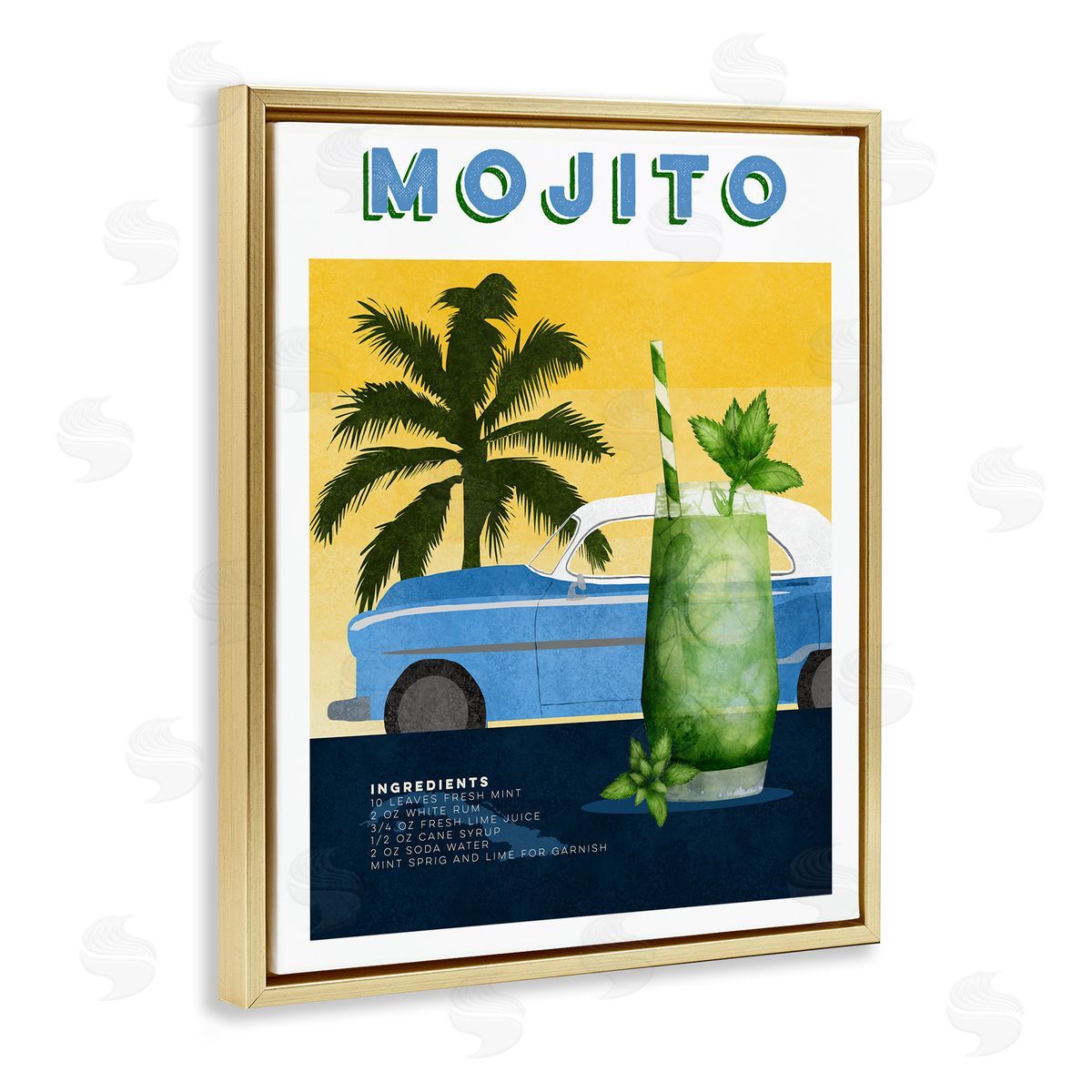 Brett Blumenthal Mojito & Automobile Recipe Canvas Wall Art Print