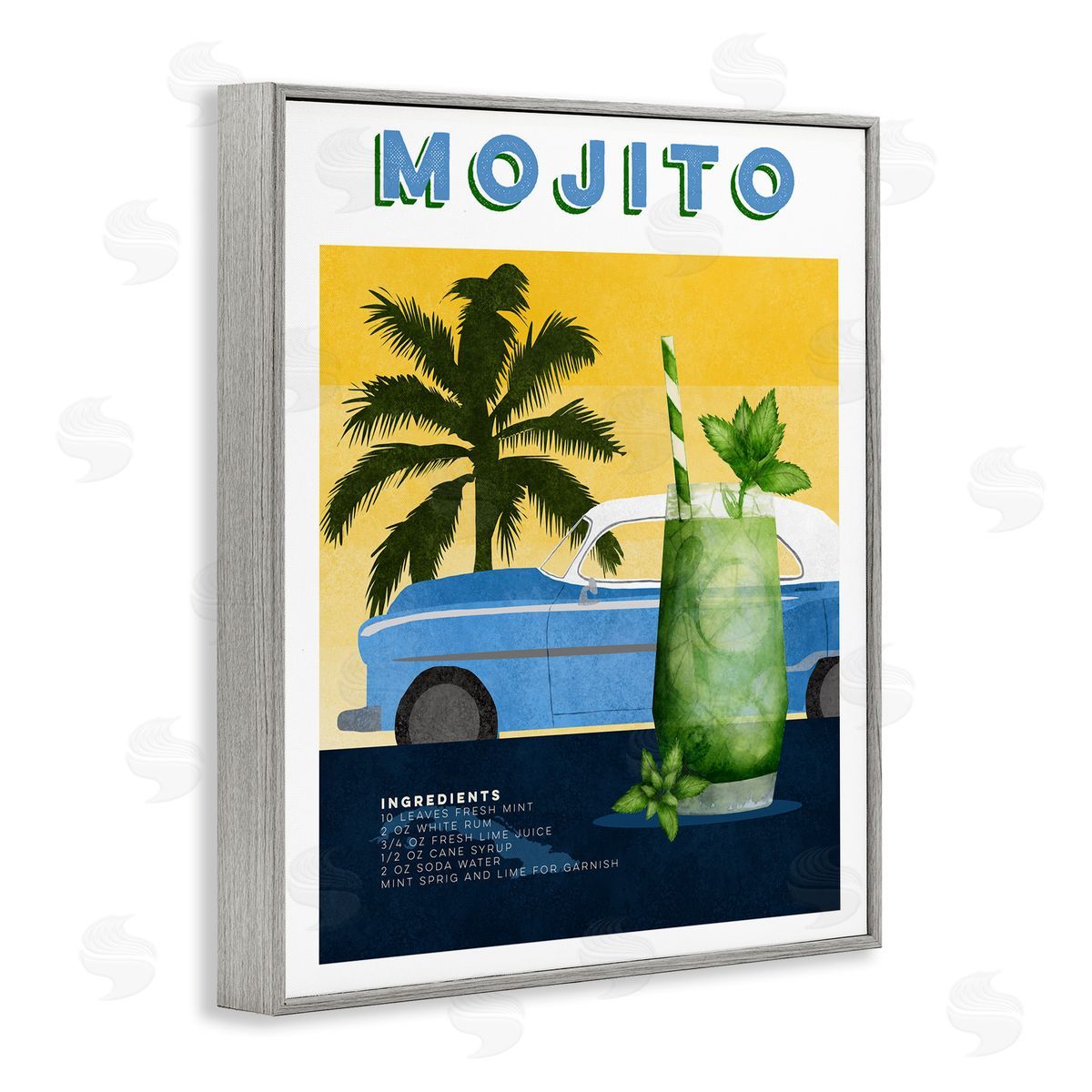 Brett Blumenthal Mojito & Automobile Recipe Canvas Wall Art Print