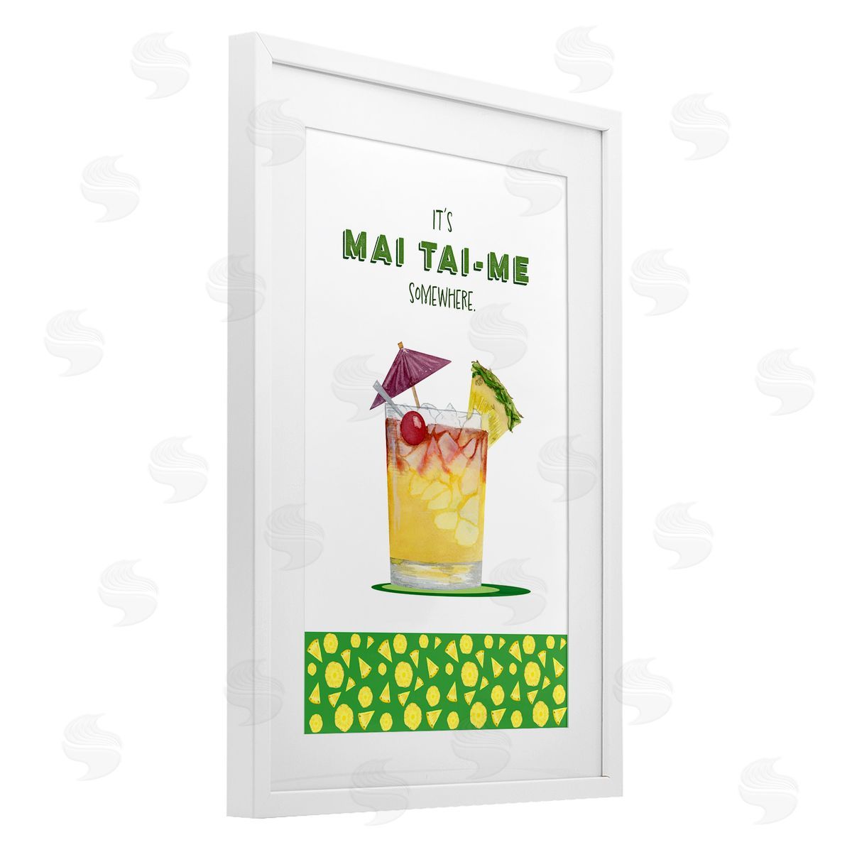 Brett Blumenthal Mai Tai-me Somewhere Cocktail Canvas Wall Art Print