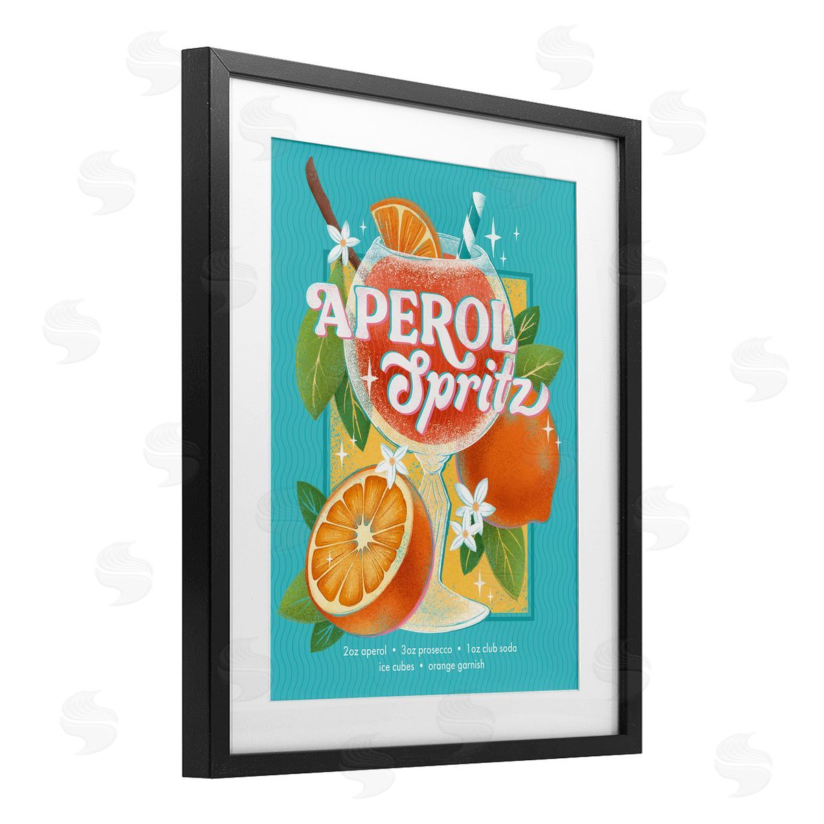 Courtney Morgenstern Refreshing Retro Aperol & Recipe Canvas Wall Art Print