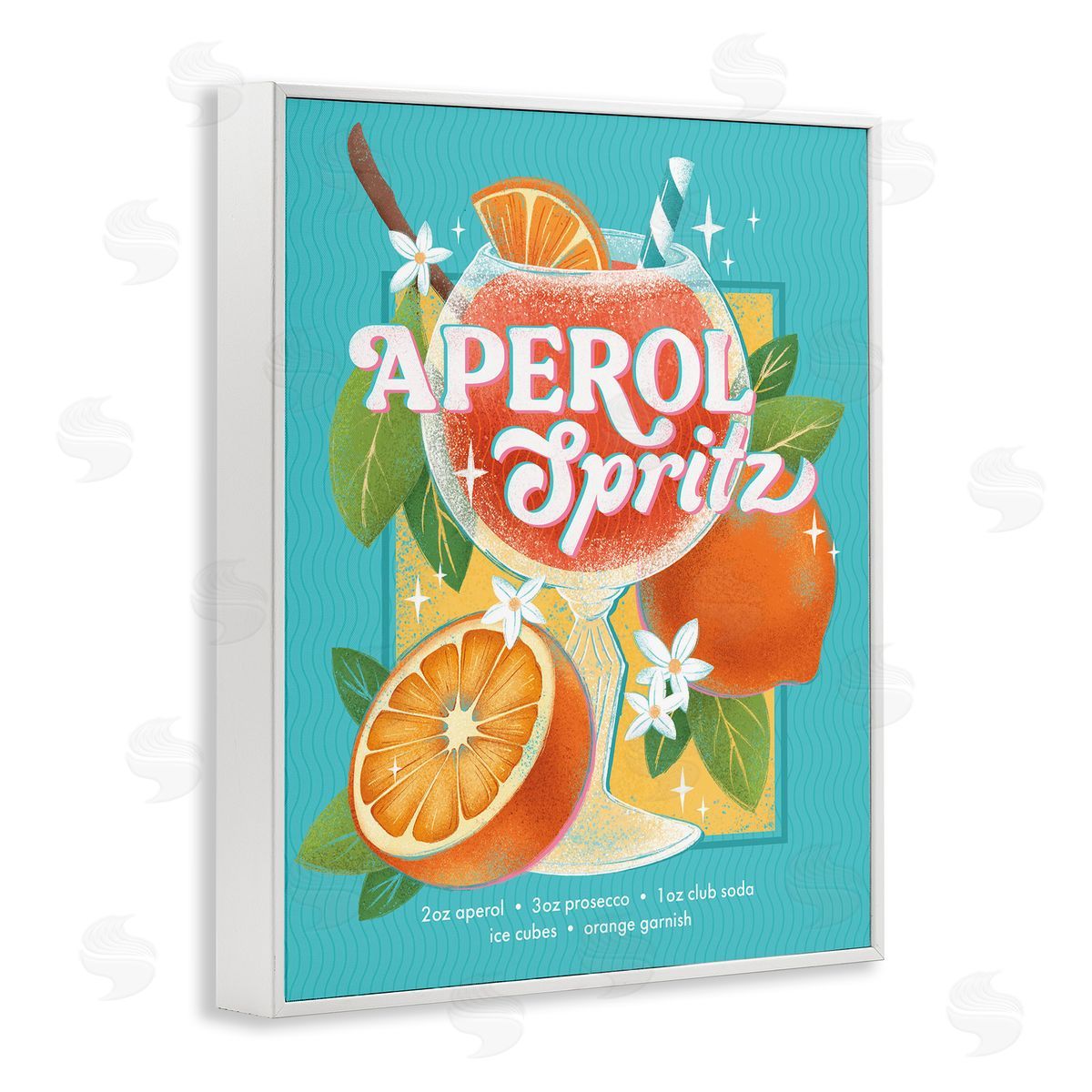 Courtney Morgenstern Refreshing Retro Aperol & Recipe Canvas Wall Art Print