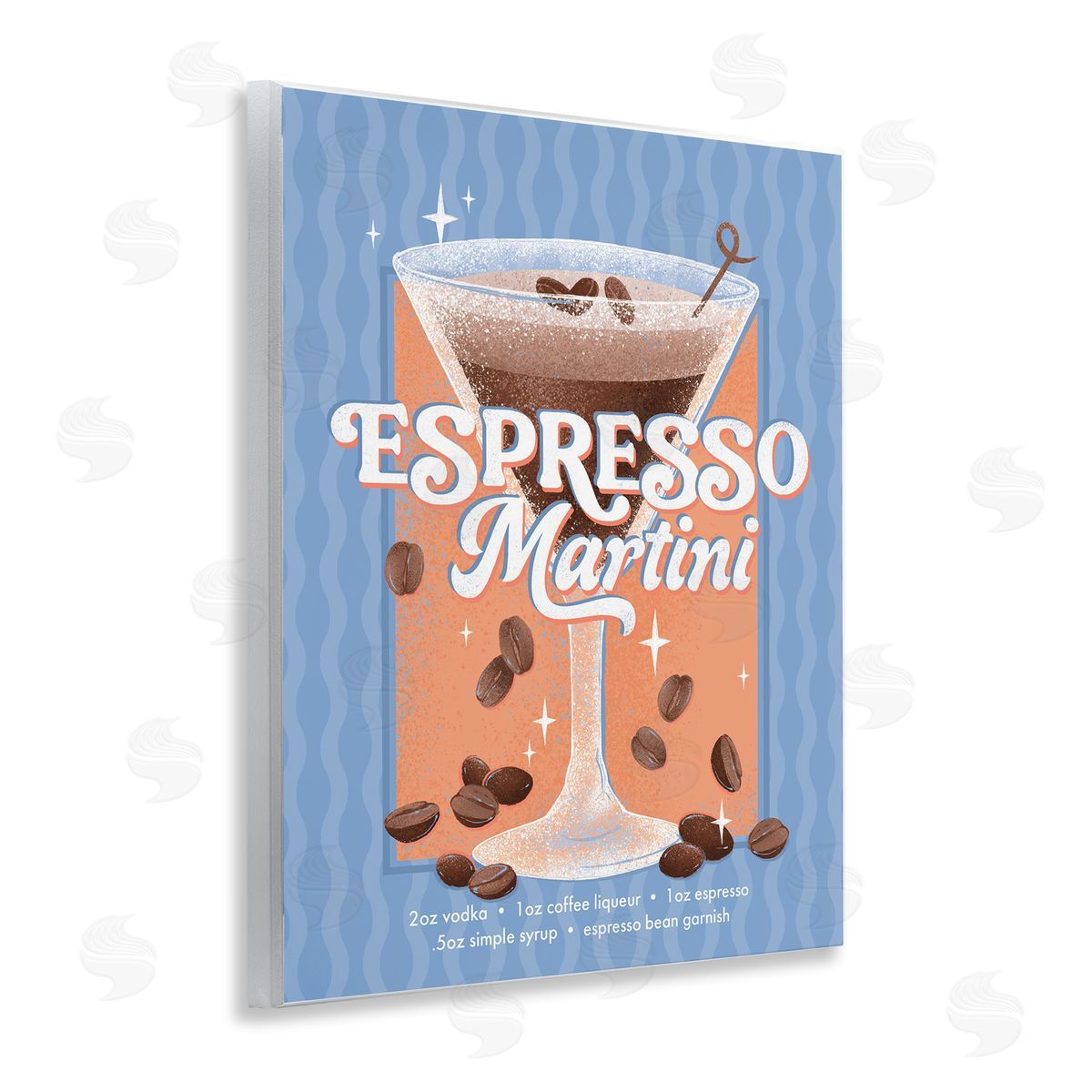 Courtney Morgenstern Retro Espresso Martini & Recipe Canvas Wall Art Print