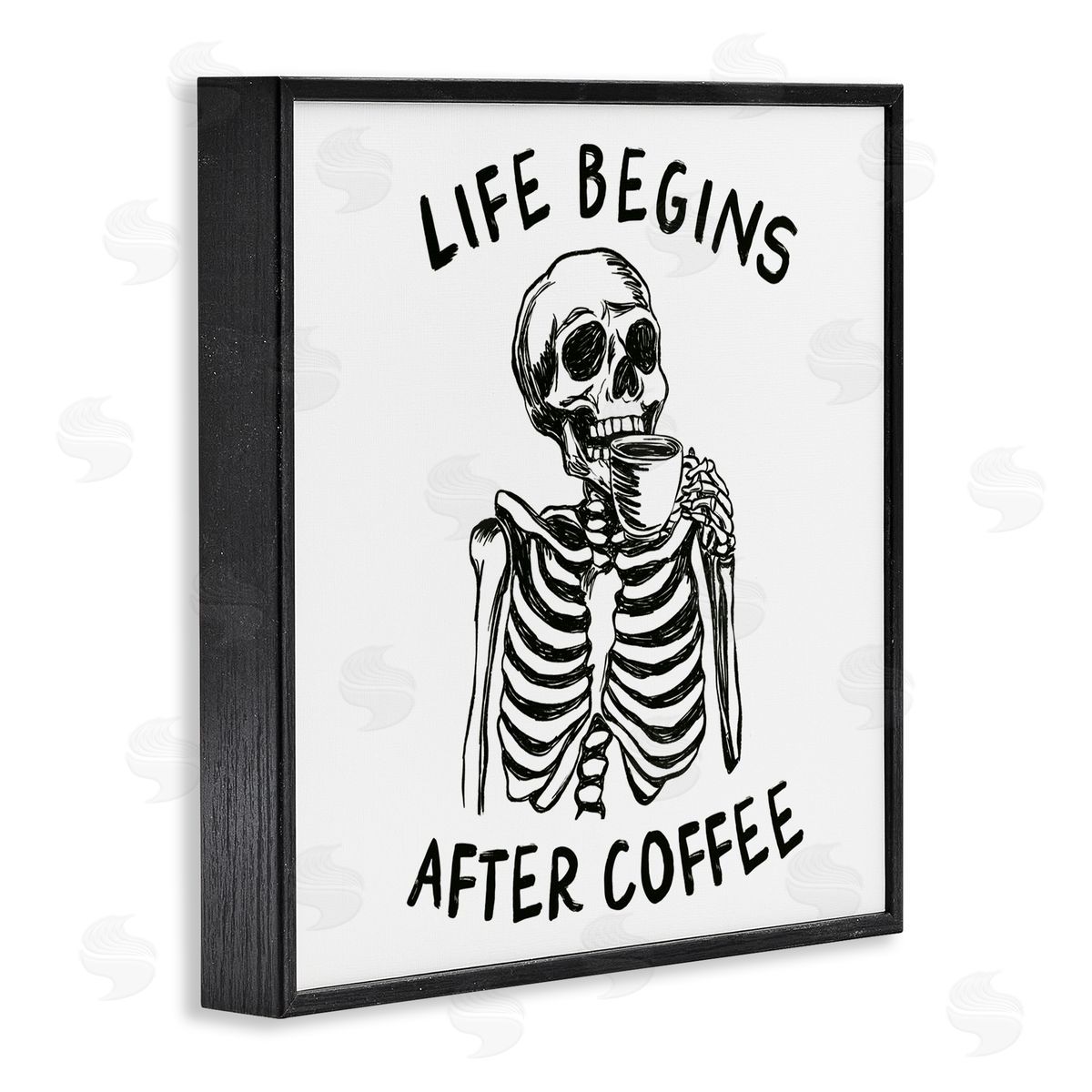 JJ Design House LLC Life Begins After Coffee Canvas Wall Art Print