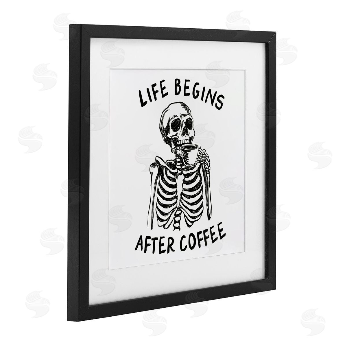 JJ Design House LLC Life Begins After Coffee Canvas Wall Art Print
