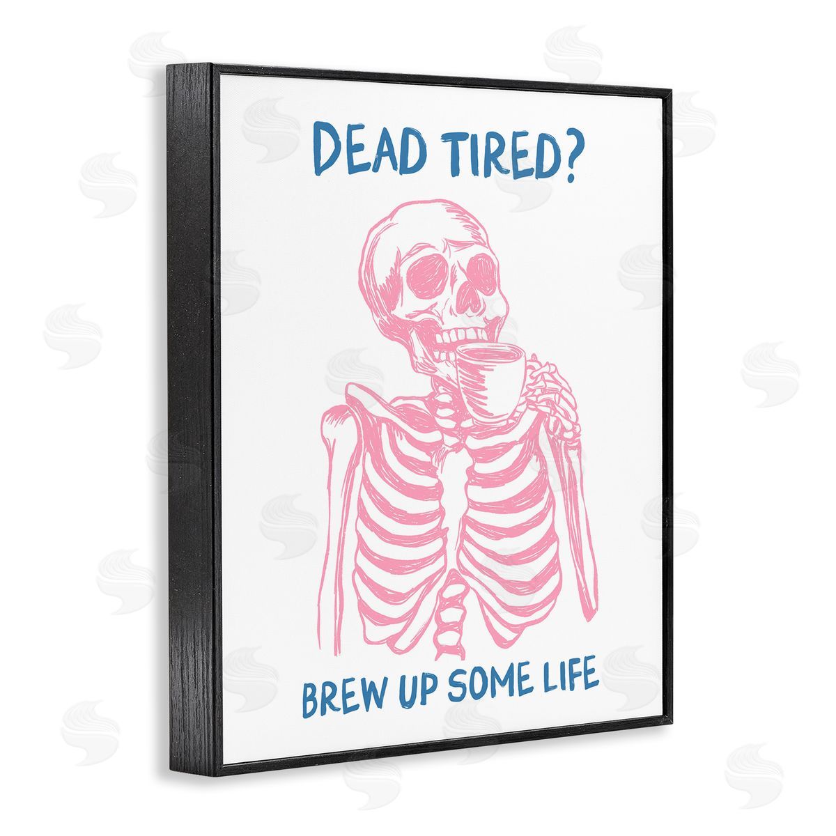 JJ Design House LLC Brew Up Life Skeleton Canvas Wall Art Print