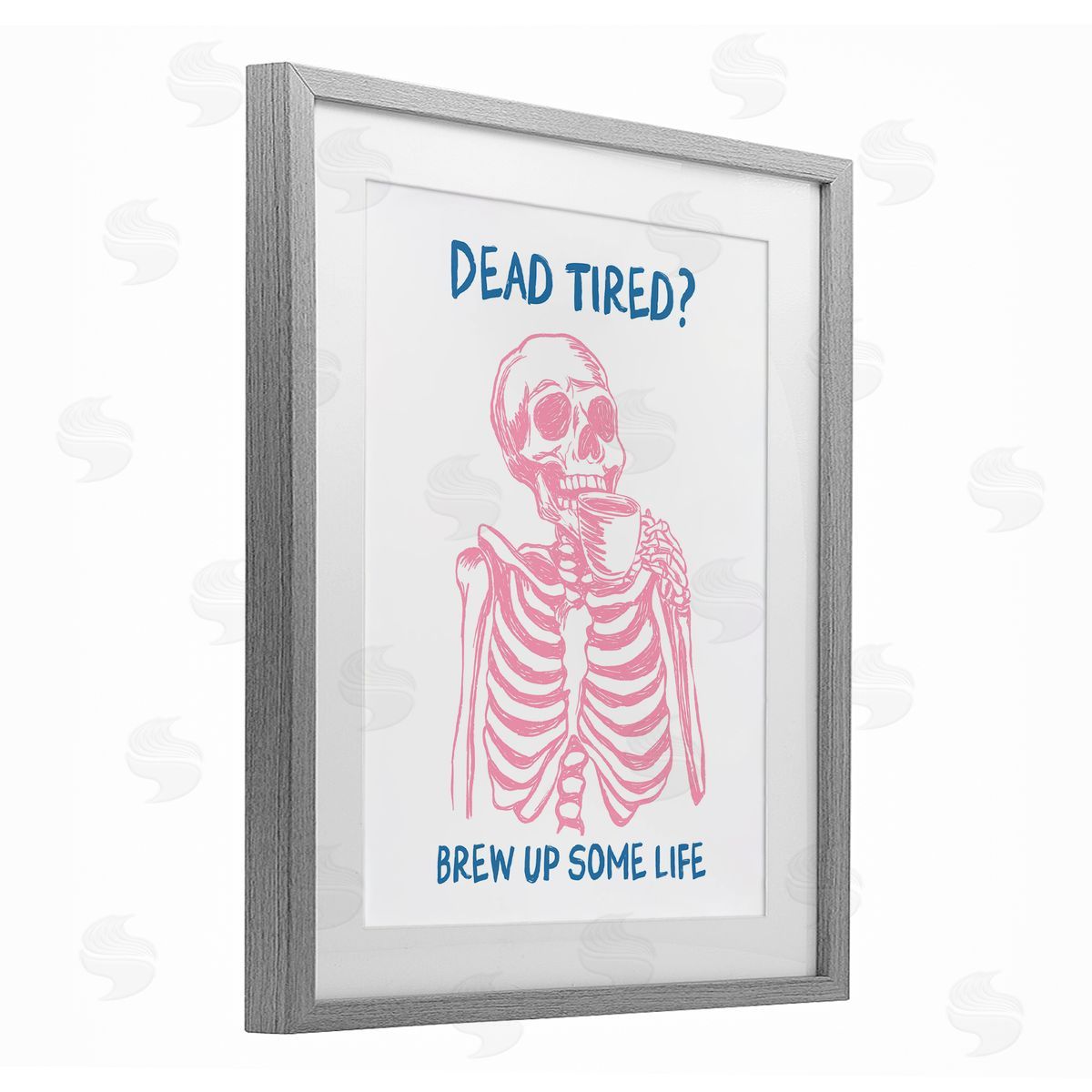 JJ Design House LLC Brew Up Life Skeleton Canvas Wall Art Print
