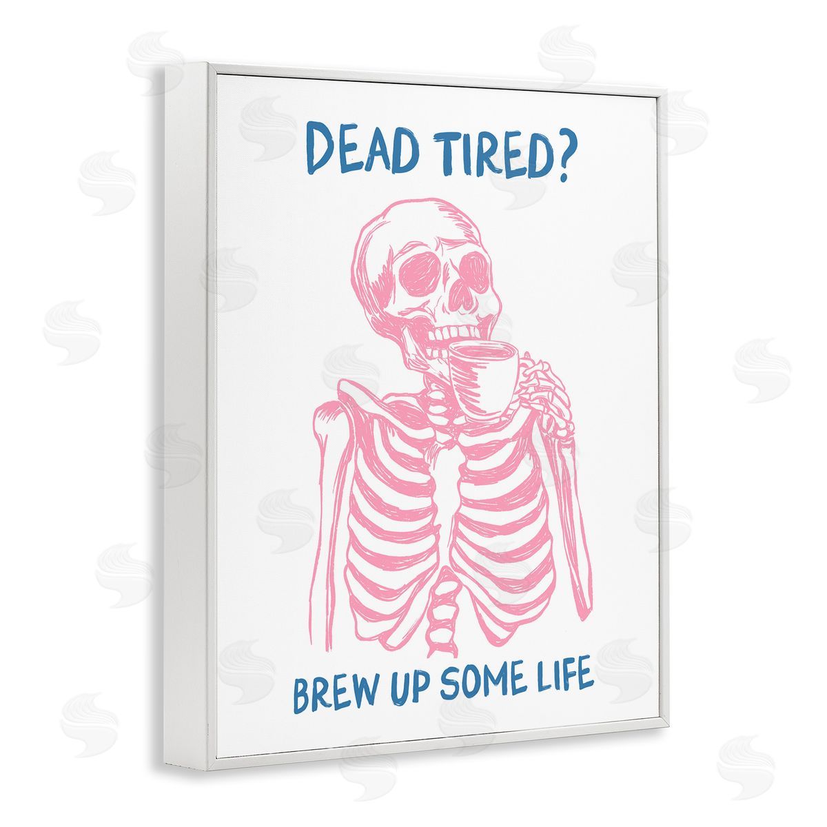 JJ Design House LLC Brew Up Life Skeleton Canvas Wall Art Print