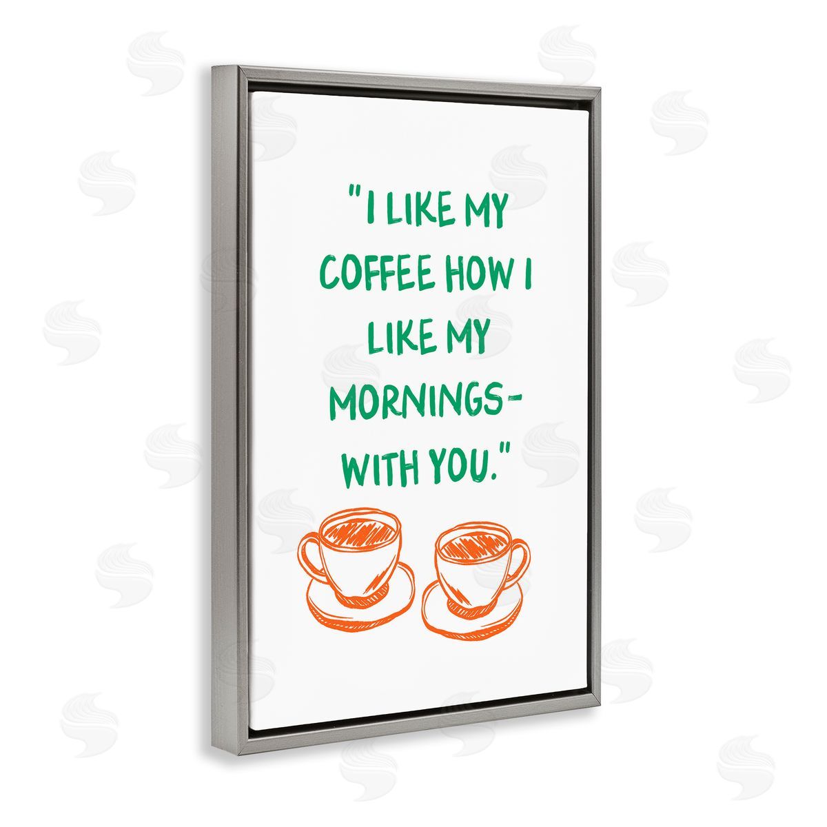 JJ Design House LLC Like My Coffee With You Canvas Wall Art Print