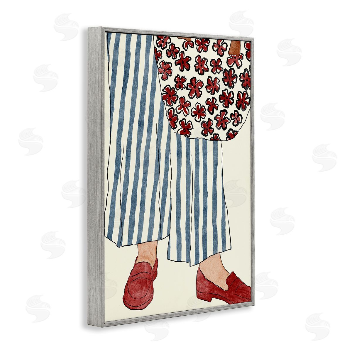 JJ Design House LLC Striped Minimal Fashion Canvas Wall Art Print