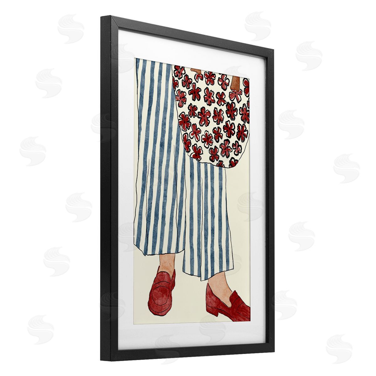 JJ Design House LLC Striped Minimal Fashion Canvas Wall Art Print