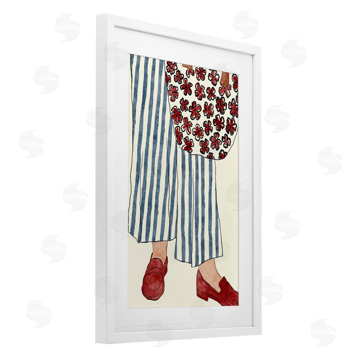 JJ Design House LLC Striped Minimal Fashion Canvas Wall Art Print