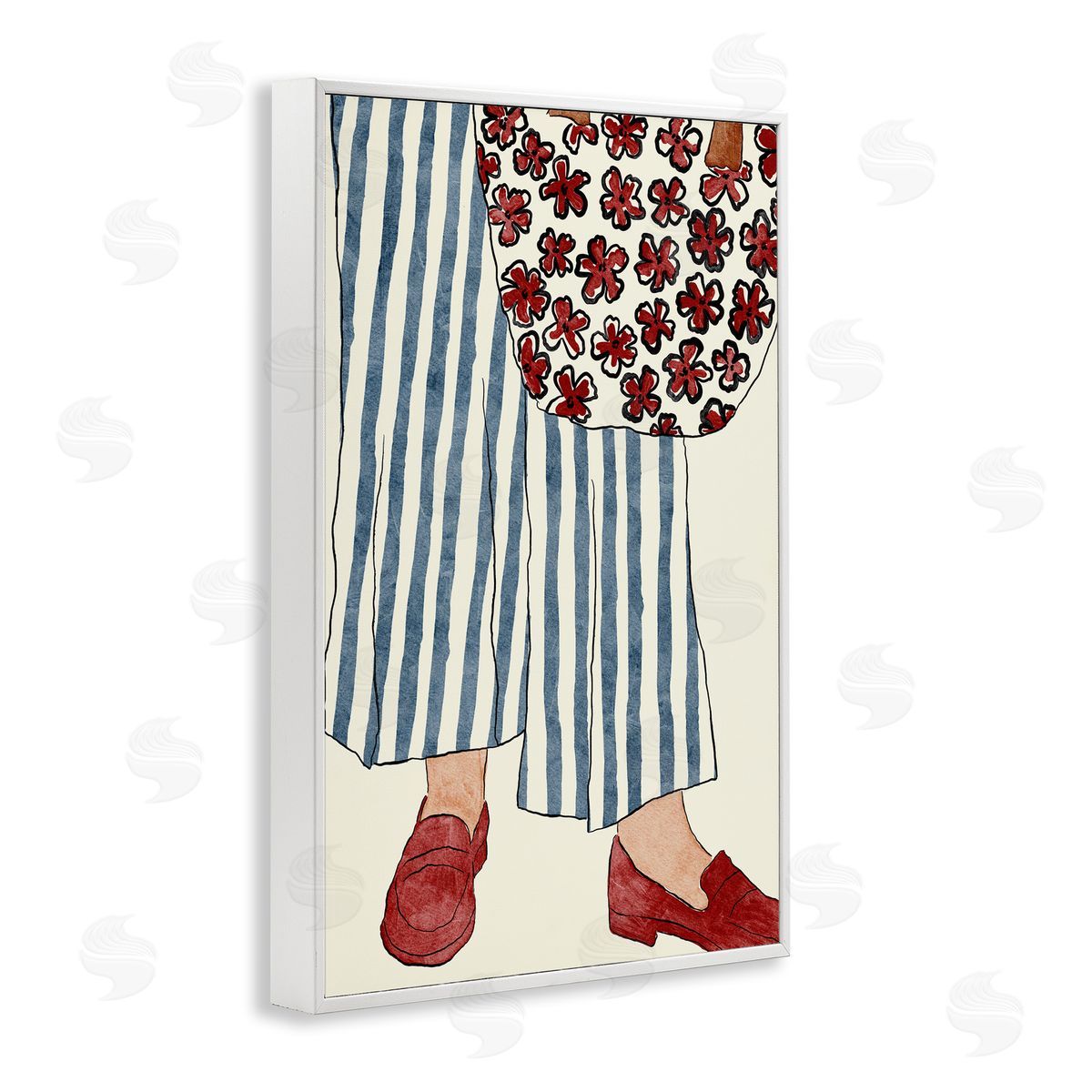 JJ Design House LLC Striped Minimal Fashion Canvas Wall Art Print