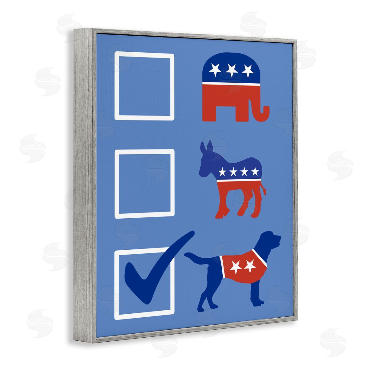 Jedco Brands, Inc. Patriotic Dog Voting Election Canvas Wall Art Print