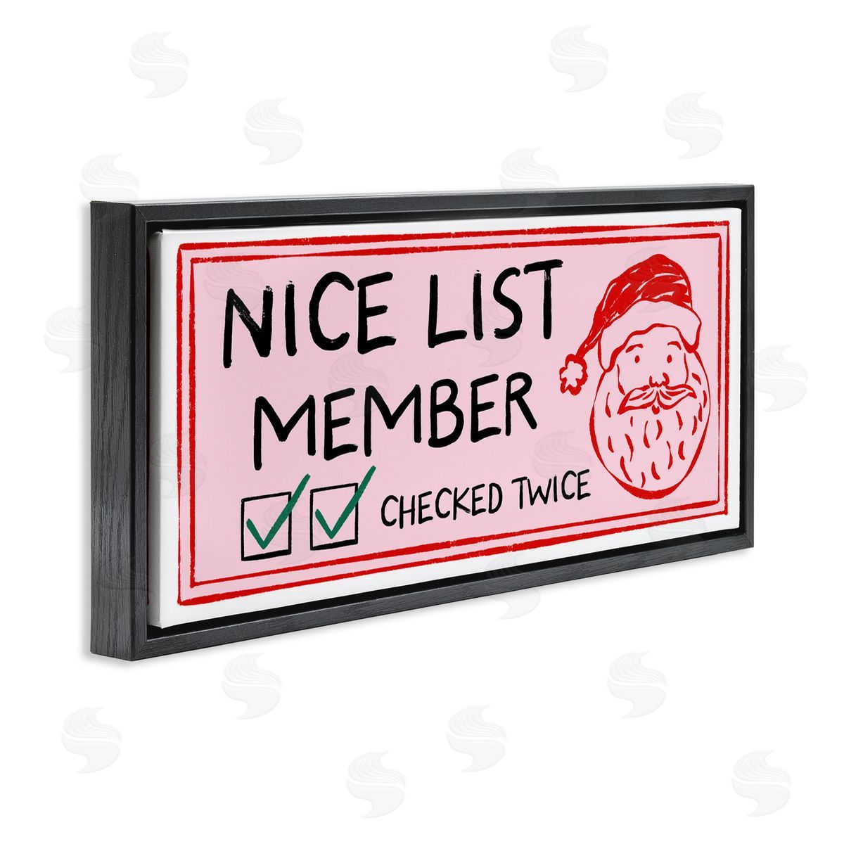 JJ Design House LLC Nice List Santa Ticket Canvas Wall Art Print