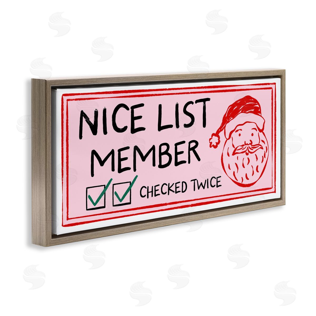 JJ Design House LLC Nice List Santa Ticket Canvas Wall Art Print