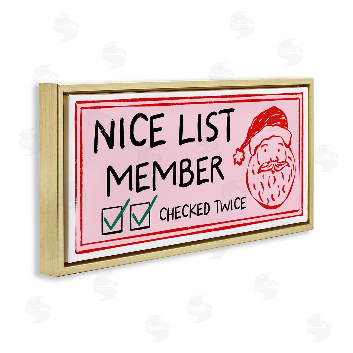 JJ Design House LLC Nice List Santa Ticket Canvas Wall Art Print