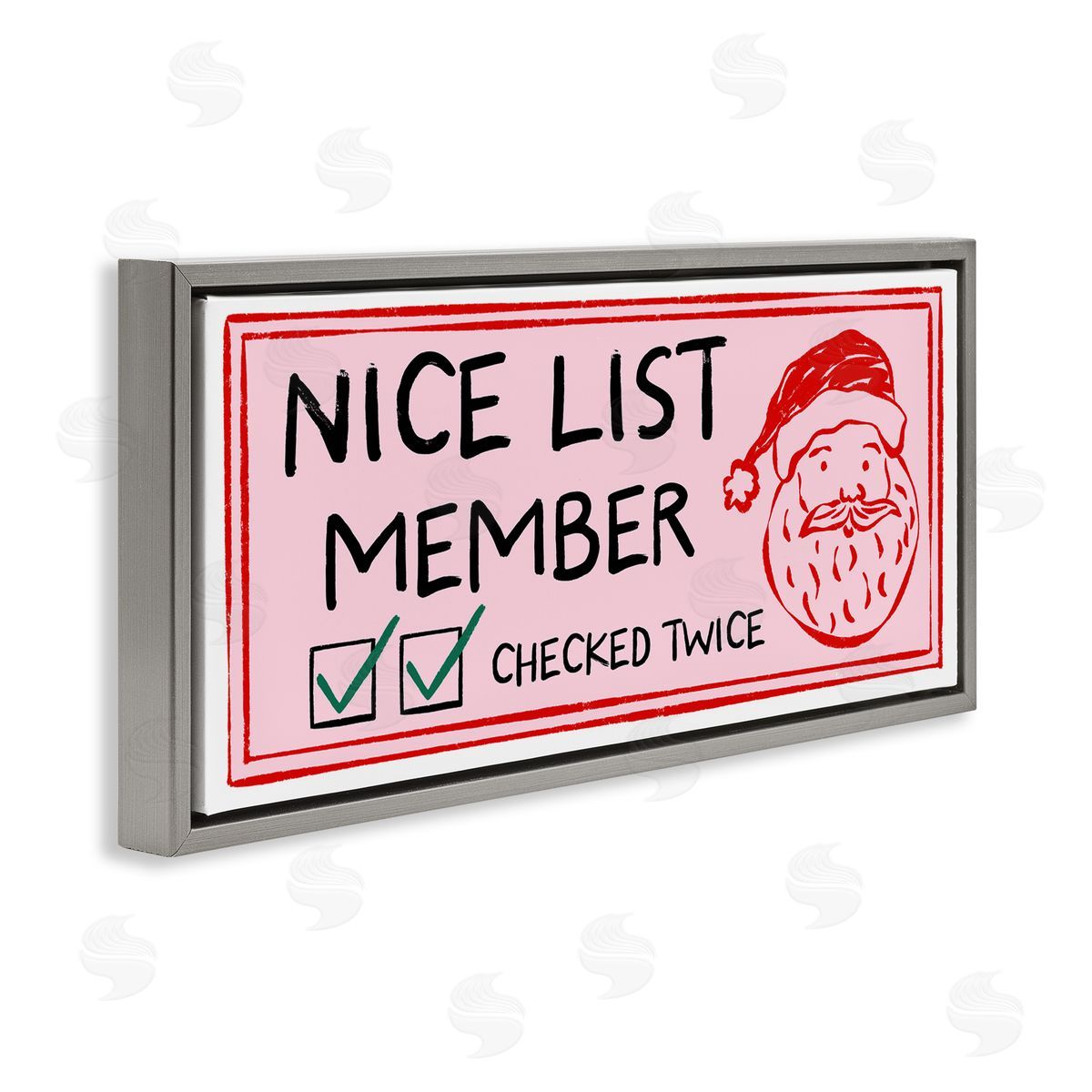 JJ Design House LLC Nice List Santa Ticket Canvas Wall Art Print