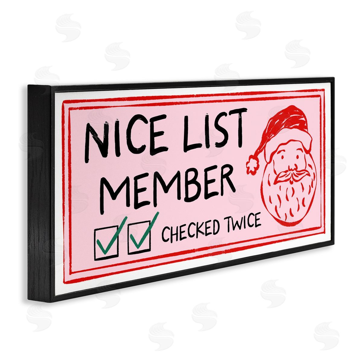 JJ Design House LLC Nice List Santa Ticket Canvas Wall Art Print