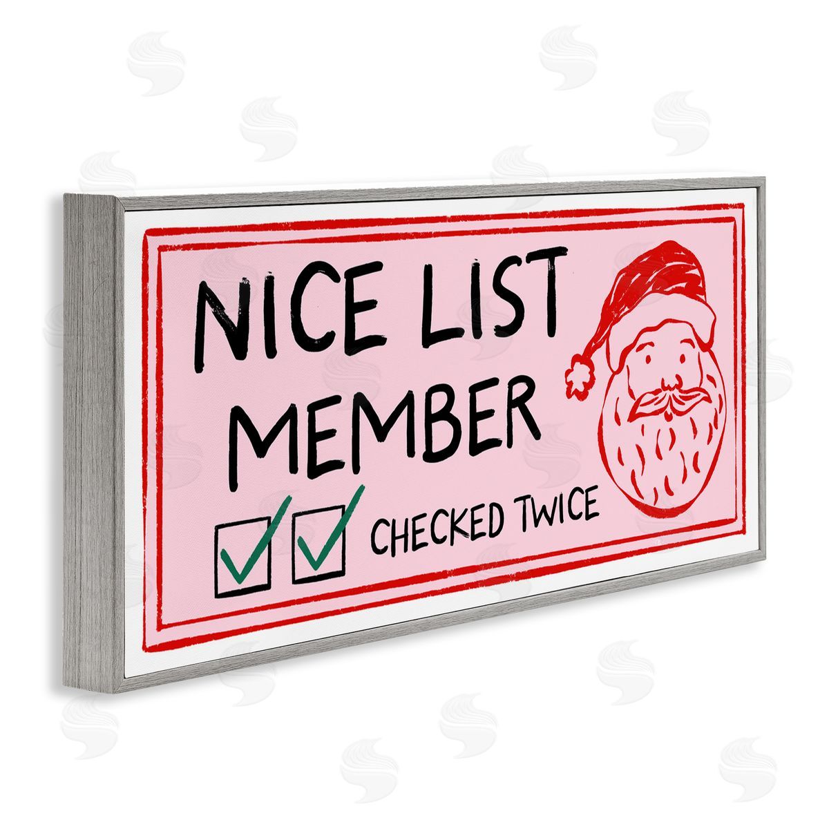 JJ Design House LLC Nice List Santa Ticket Canvas Wall Art Print