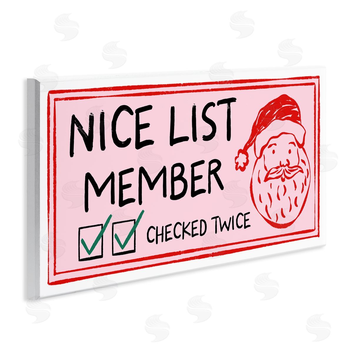 JJ Design House LLC Nice List Santa Ticket Canvas Wall Art Print