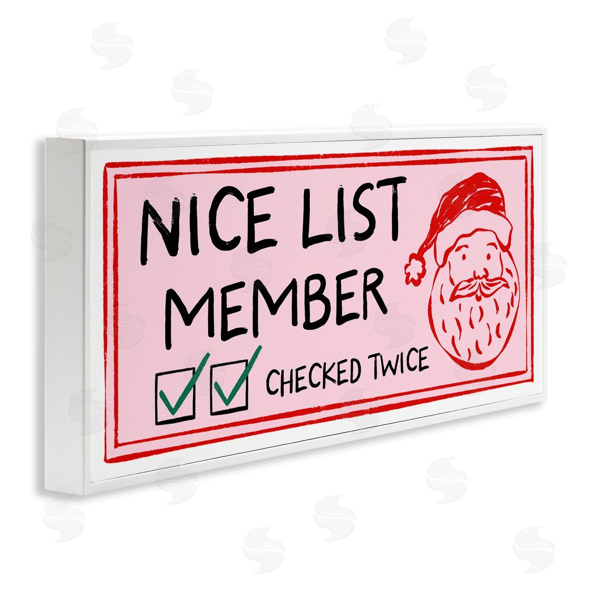 JJ Design House LLC Nice List Santa Ticket Canvas Wall Art Print