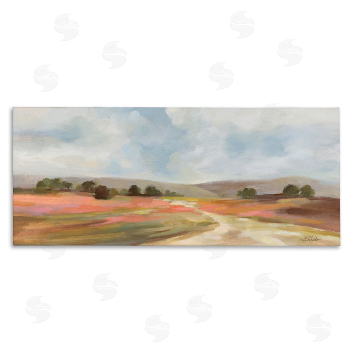 Silvia Vassileva Scenic Wide Fields Canvas Wall Art Print
