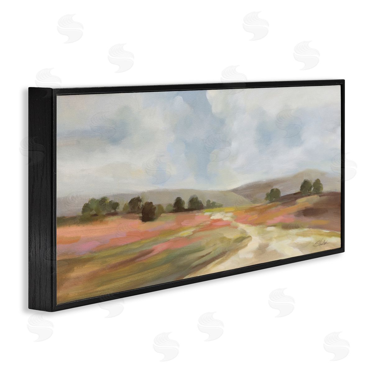 Silvia Vassileva Scenic Wide Fields Black Framed Giclee Art Print
