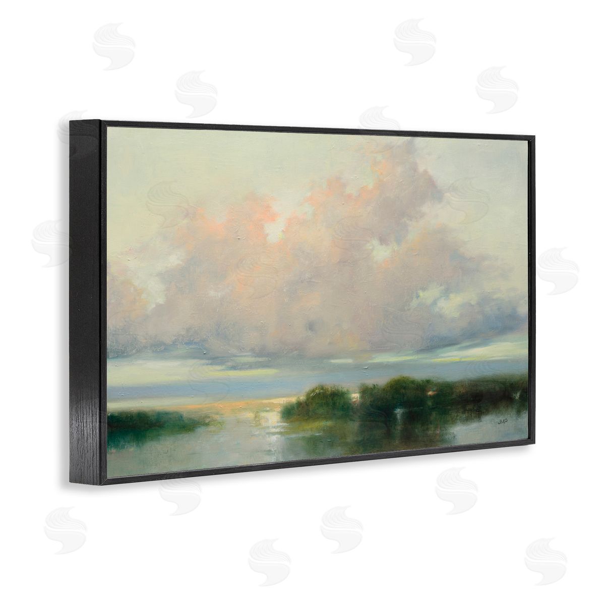 Julia Purinton Clouds And Currents View Black Framed Giclee Art Print