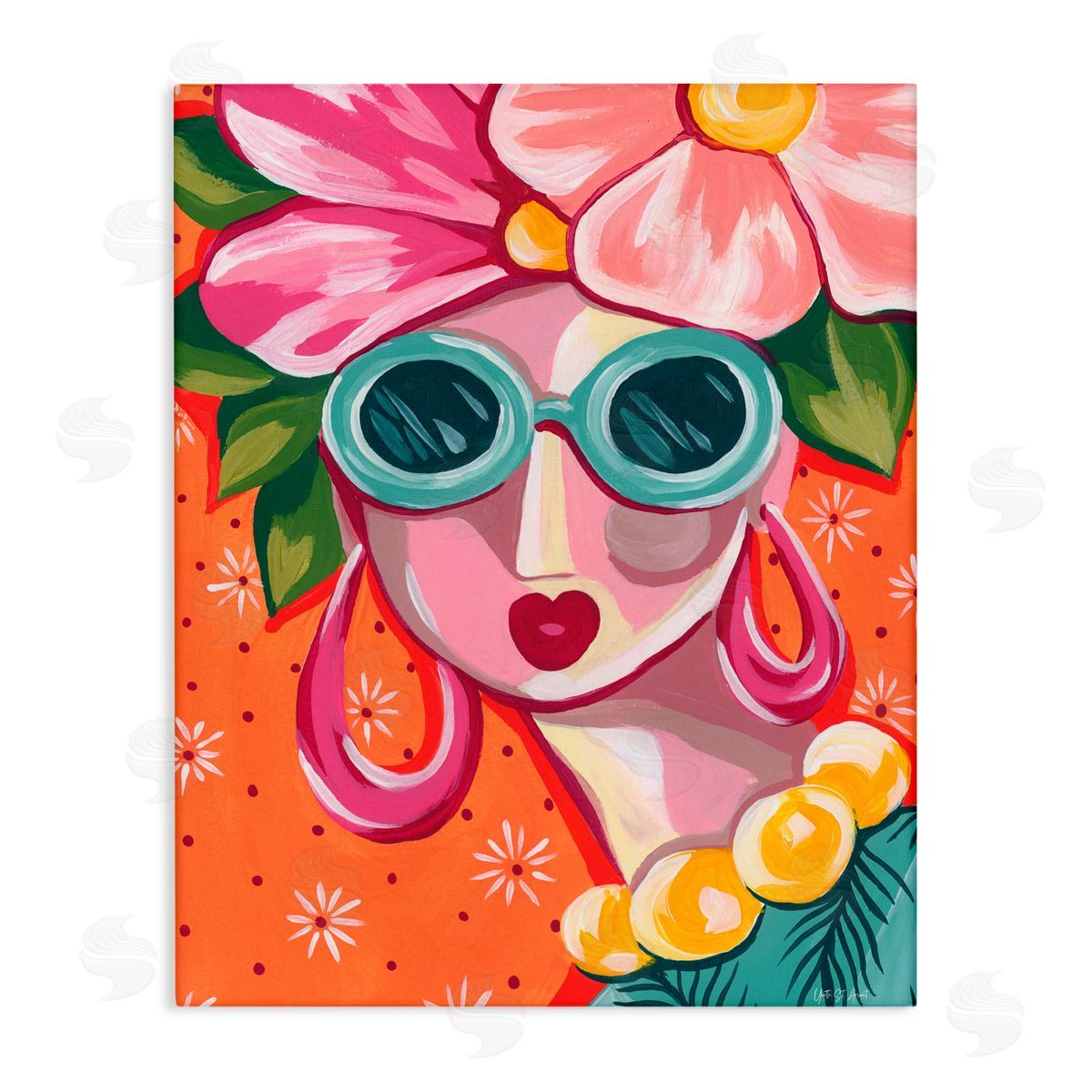 Yvette St. Amant Retro Glam Fun In The Sun Canvas Wall Art Print