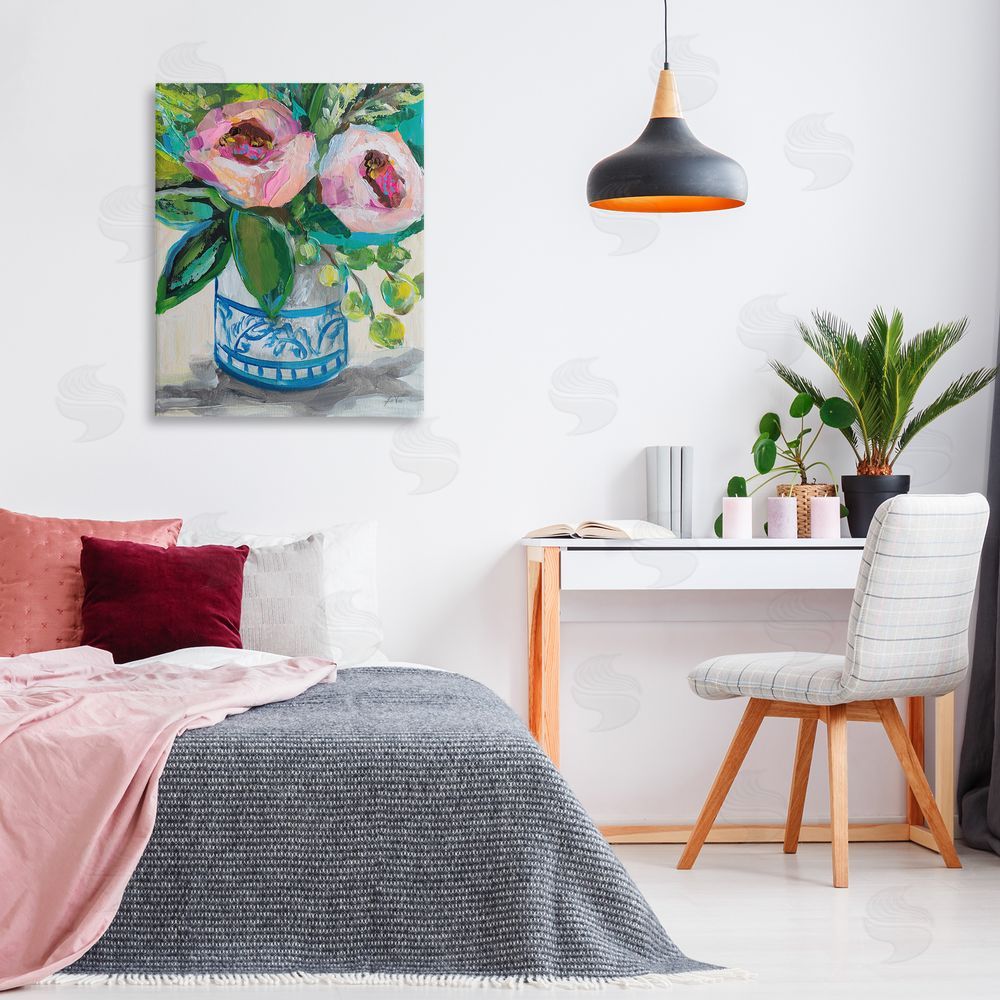 Jeanette Vertentes Charlotte's Rose Bouquet Printed Wall Art in Room