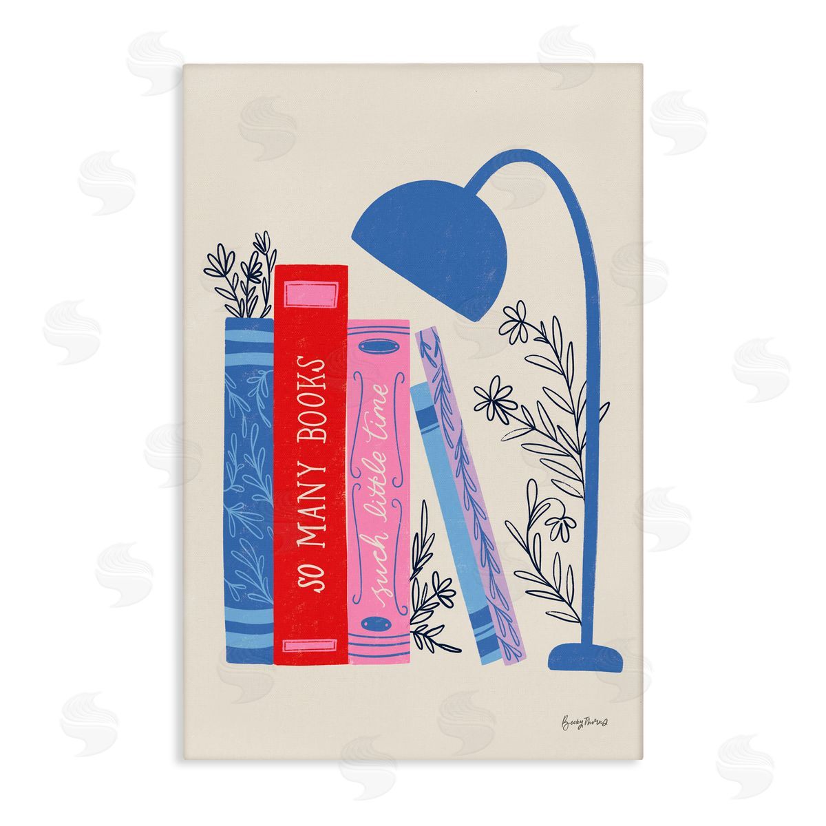 Becky Thorns So Many Books Little Time Canvas Wall Art Print