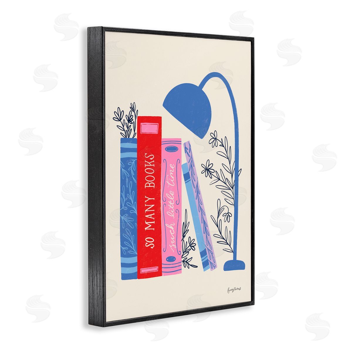 Becky Thorns So Many Books Little Time Black Framed Giclee Art Print