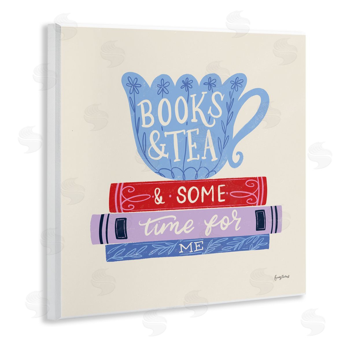 Becky Thorns Books Tea Time For Me Wall Plaque Art Print