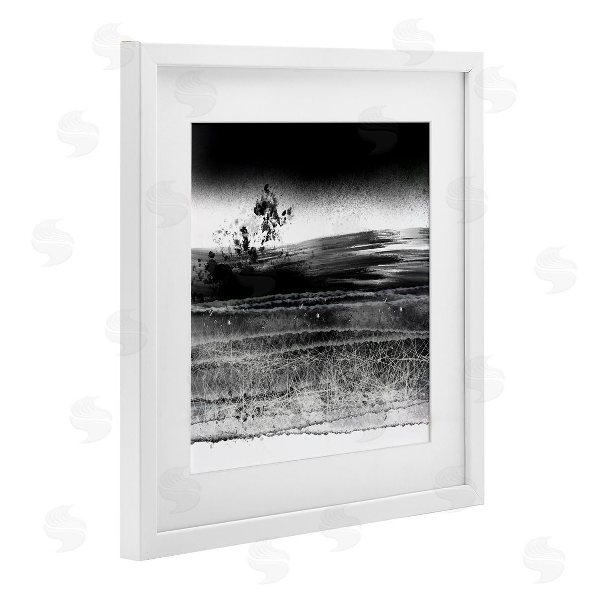 Atelier Posters Dusty Landscape Monochrome Canvas Wall Art Print