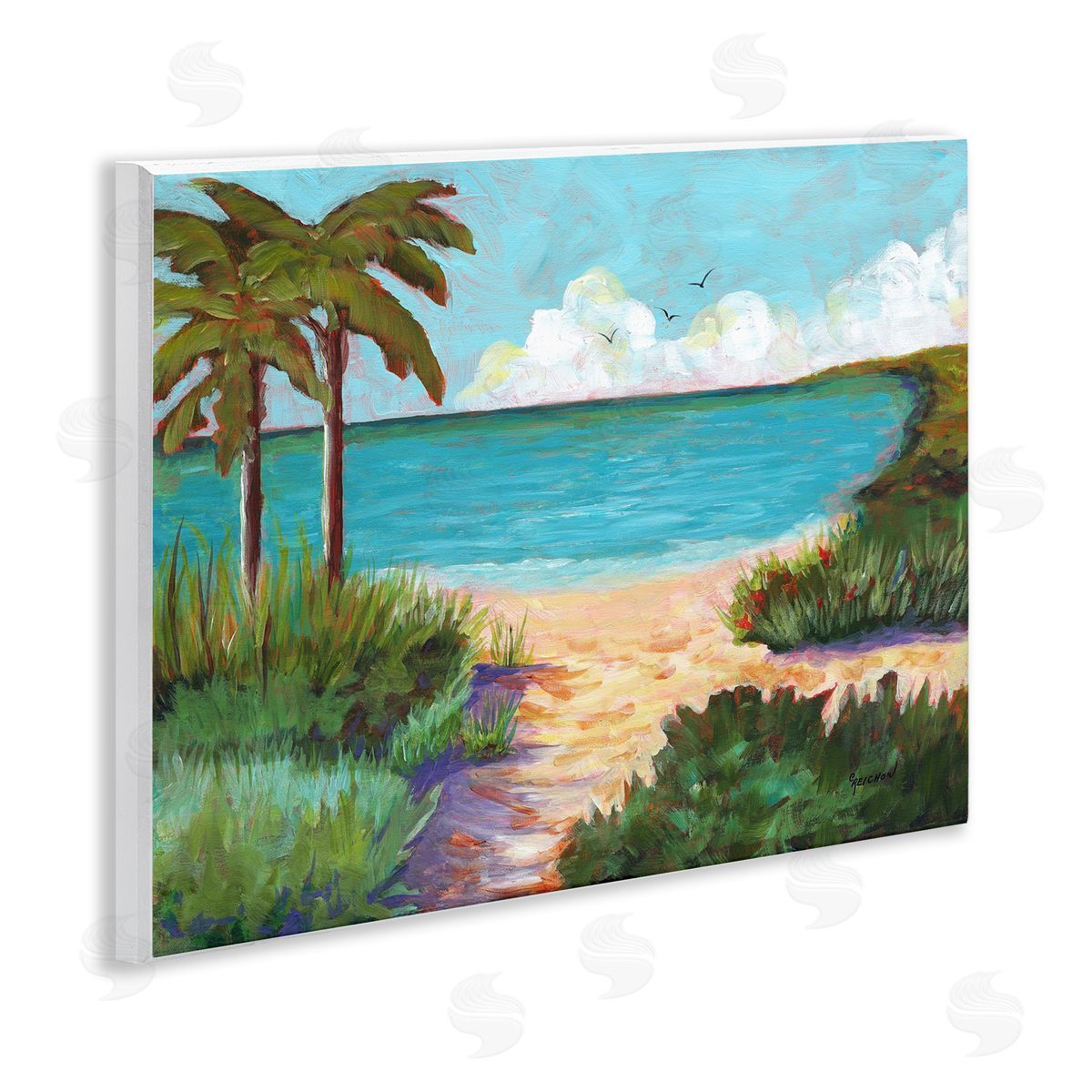 Christine Reichow Favorite Beach Cove Wall Plaque Art Print