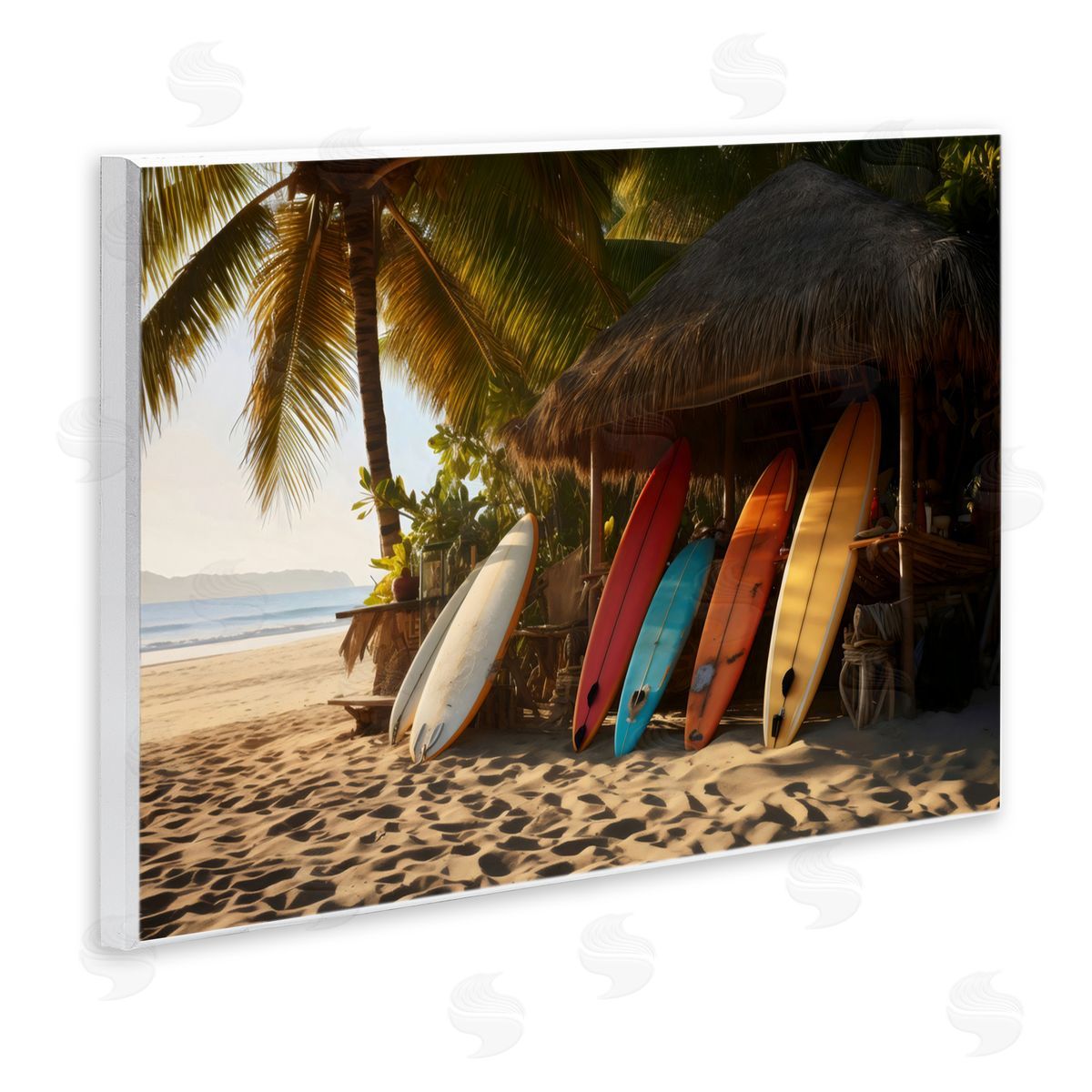 LSR Design Studio Surfboards At Beach Hut Wall Plaque Art Print