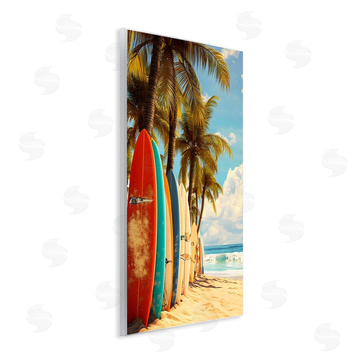 LSR Design Studio Surfboards In Line with Palms Wall Plaque Art Print